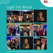 Save The People, USA Joins 'Light The World' Event in Manhattan, Promoting Unity and Peace Across Faiths